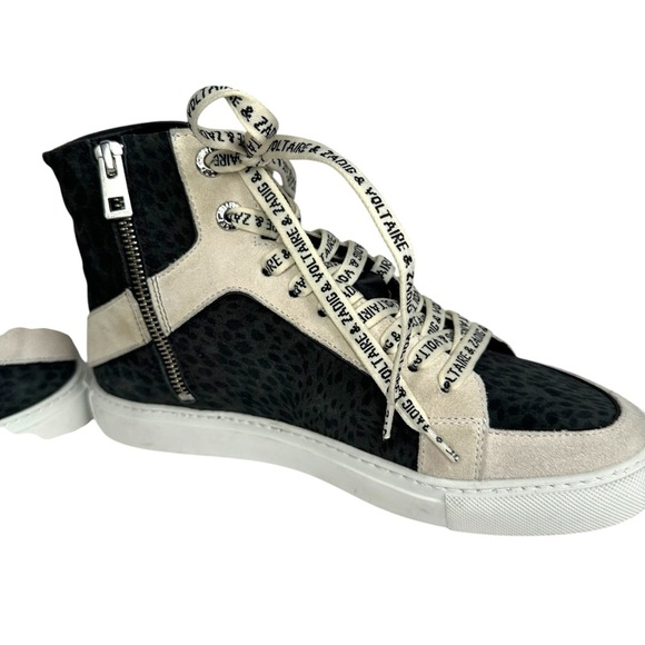 Zadig & Voltaire ZV1747 High Flash Sneakers Size 39 - Picture 8 of 10